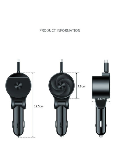 ChargeX Mini | 3-in-1 Retractable Car Charger